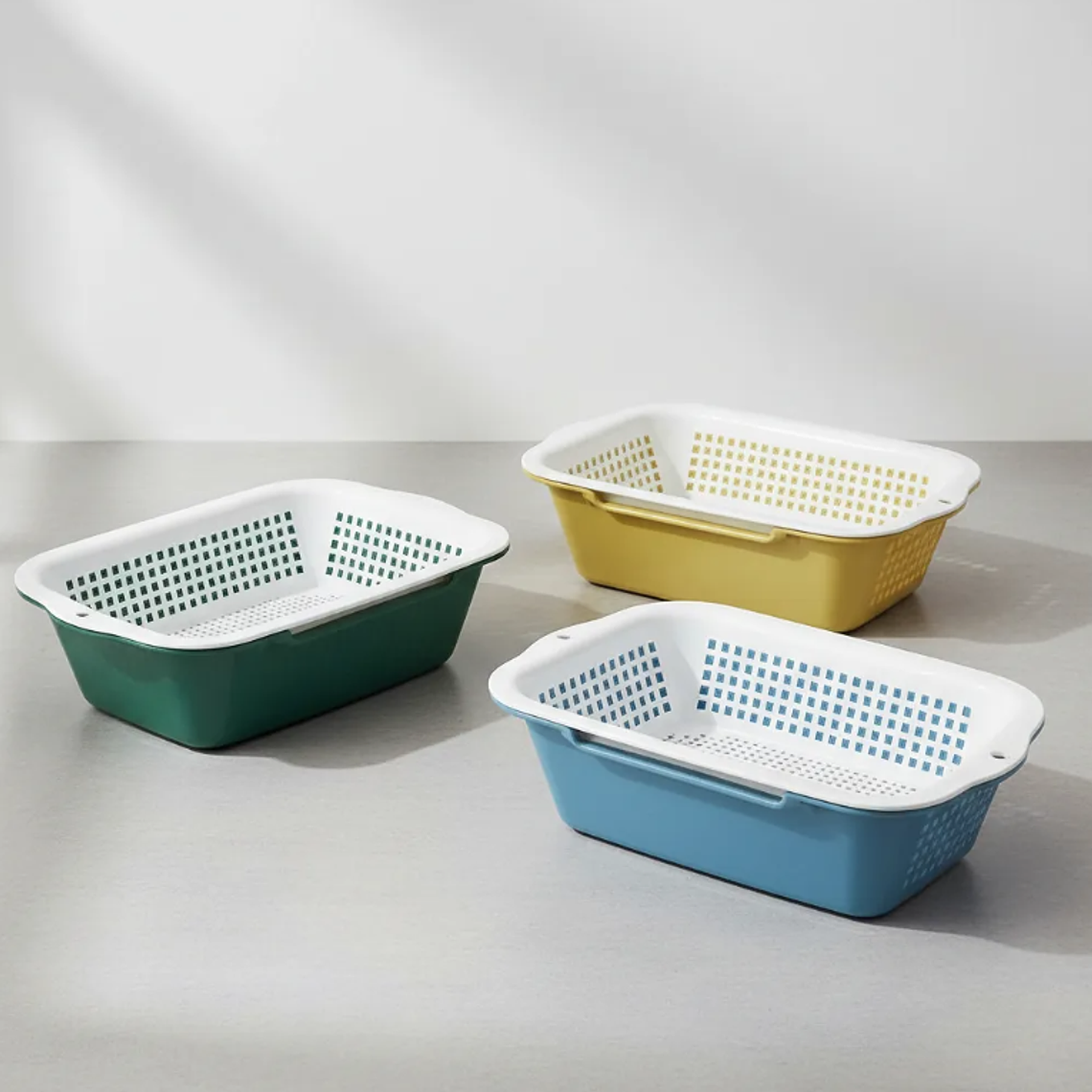 Canasto Colador Escurridor De Frutas Y Verduras Plástico 35cm 5