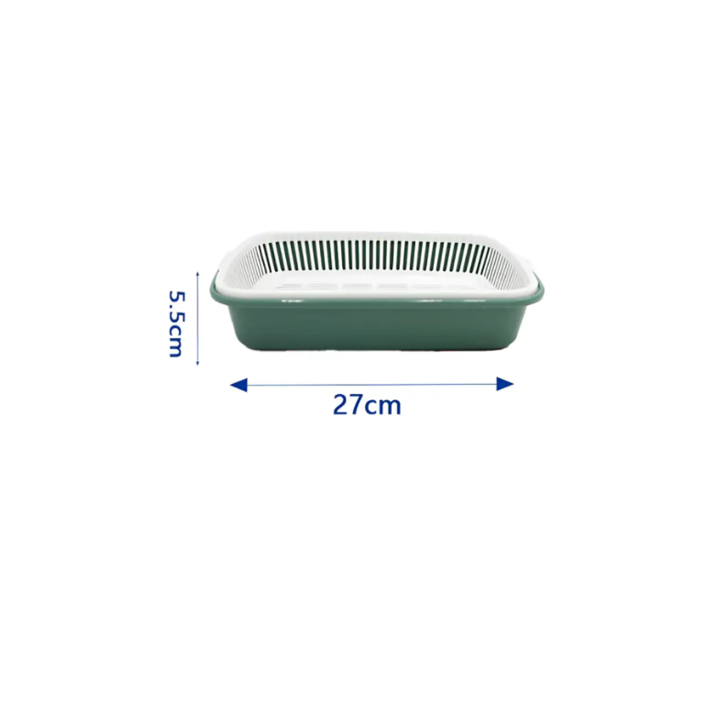 Colador Rectangular Doble Capa para Frutas y Verduras 3