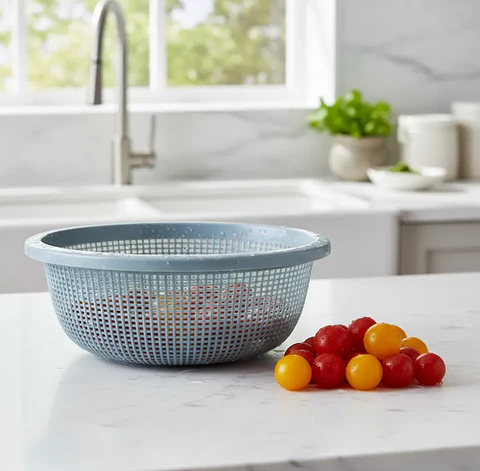Colador Escurridor Plástico Redondo 20cm Para Cocina Verduras