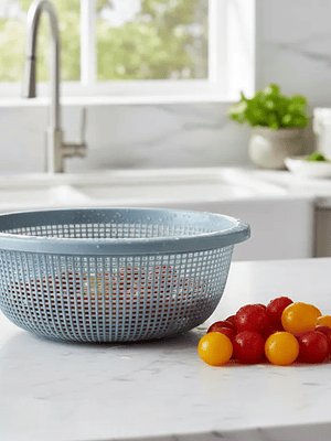 Colador Escurridor Plástico Redondo 20cm Para Cocina Verduras