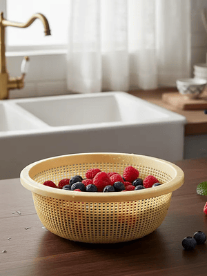 Colador Escurridor Plástico Redondo 20cm Para Cocina Verduras