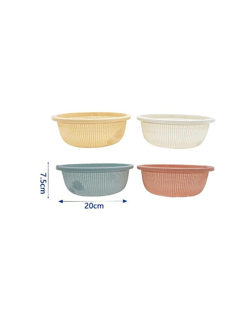 Colador Escurridor Plástico Redondo 20cm Para Cocina Verduras 3