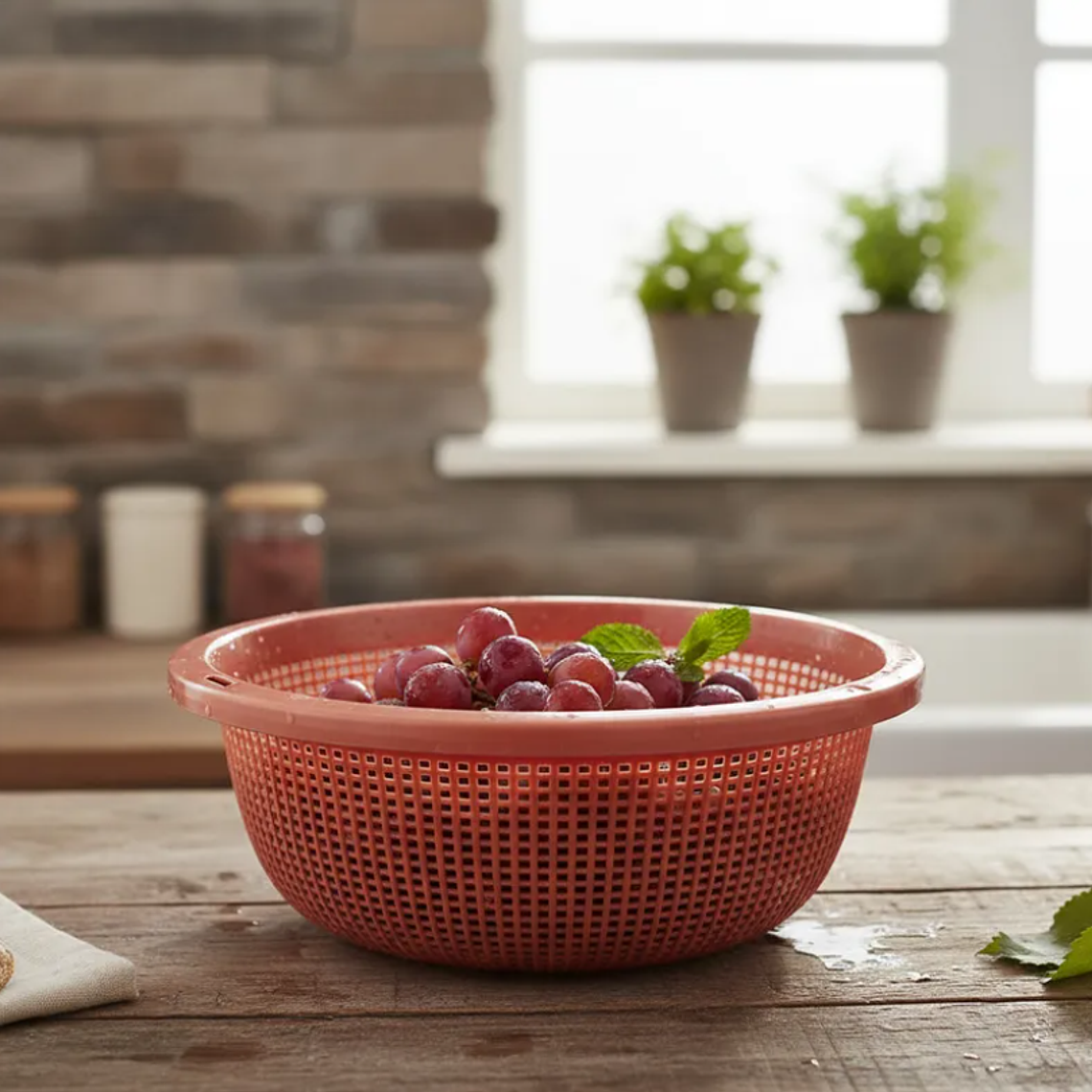 Colador Plástico Redondo 23cm Para Cocina 2