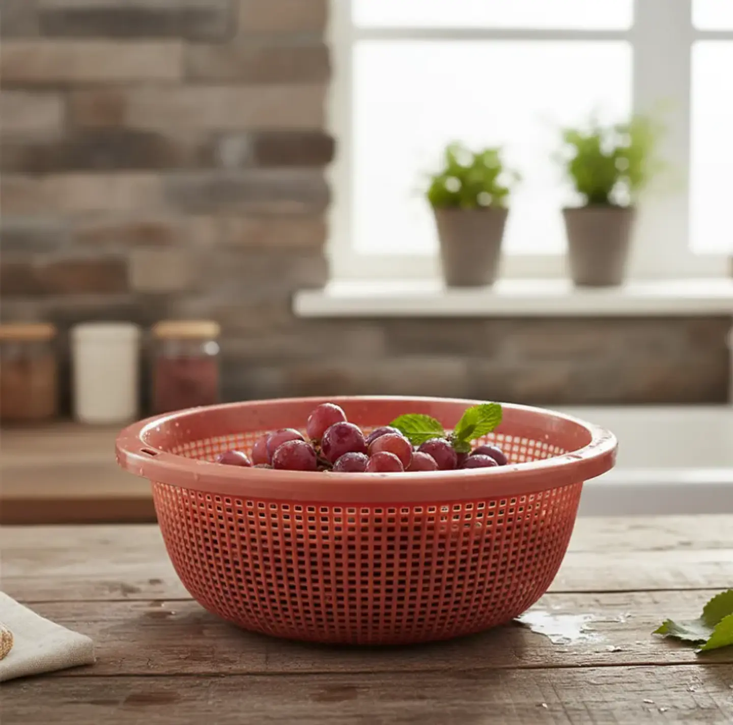 Colador Plástico Redondo 23cm Para Cocina 2