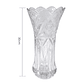 Florero De Vidrio Cristal Tallado Decorativo 30cm Alto - Miniatura 2