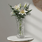Florero De Vidrio Cristal Tallado Decorativo 30cm Alto - Miniatura 4