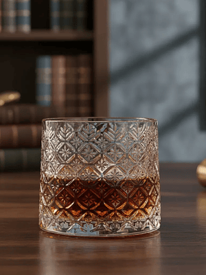 Set X6 Vaso Whisky Vidrio Labrado Vintage 190ml 