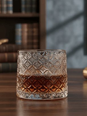 Set X6 Vaso Whisky Vidrio Labrado Vintage 190ml 