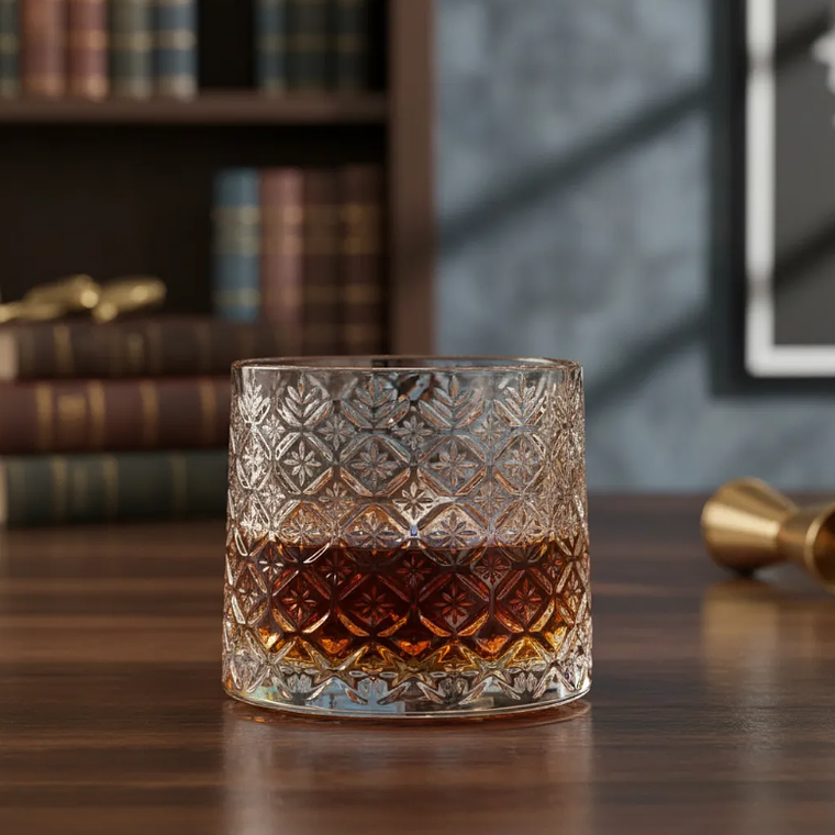 Set X6 Vaso Whisky Vidrio Labrado Vintage 190ml  1