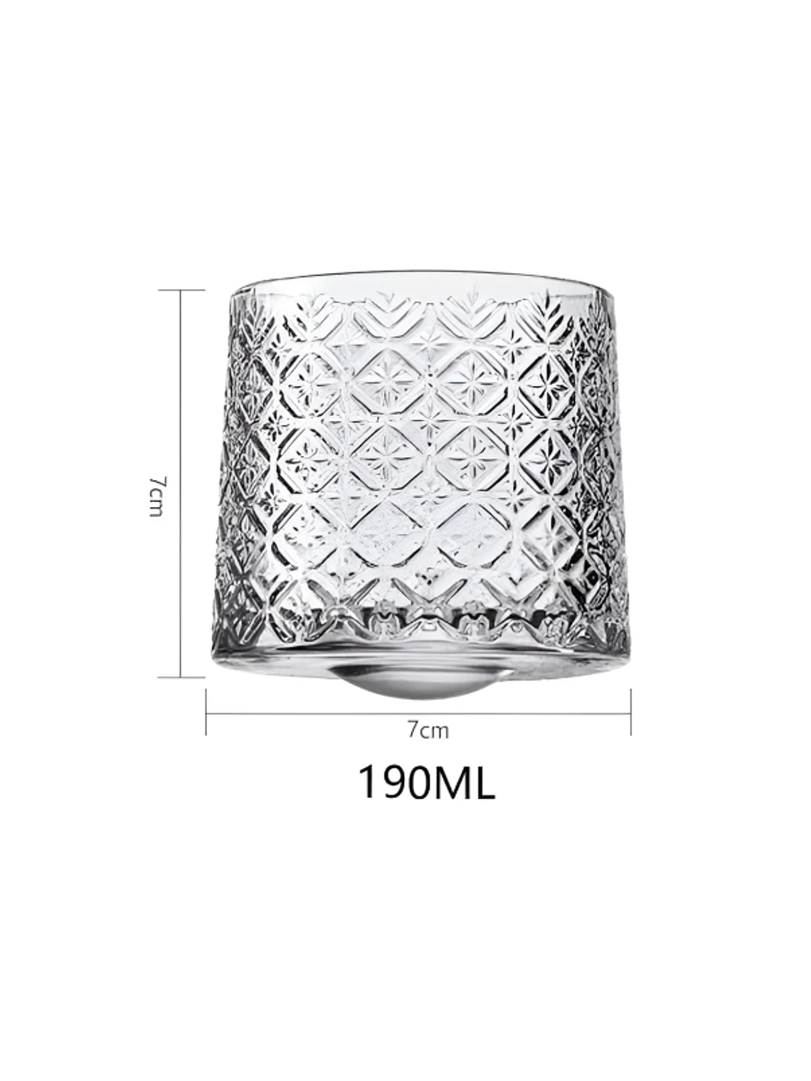 Set X6 Vaso Whisky Vidrio Labrado Vintage 190ml  3