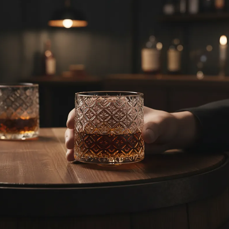 Set X6 Vaso Whisky Vidrio Labrado Vintage 190ml  4