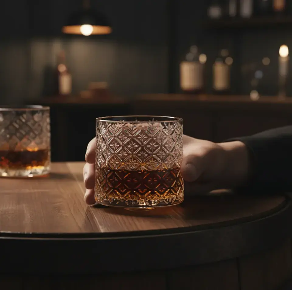 Set X6 Vaso Whisky Vidrio Labrado Vintage 190ml  4