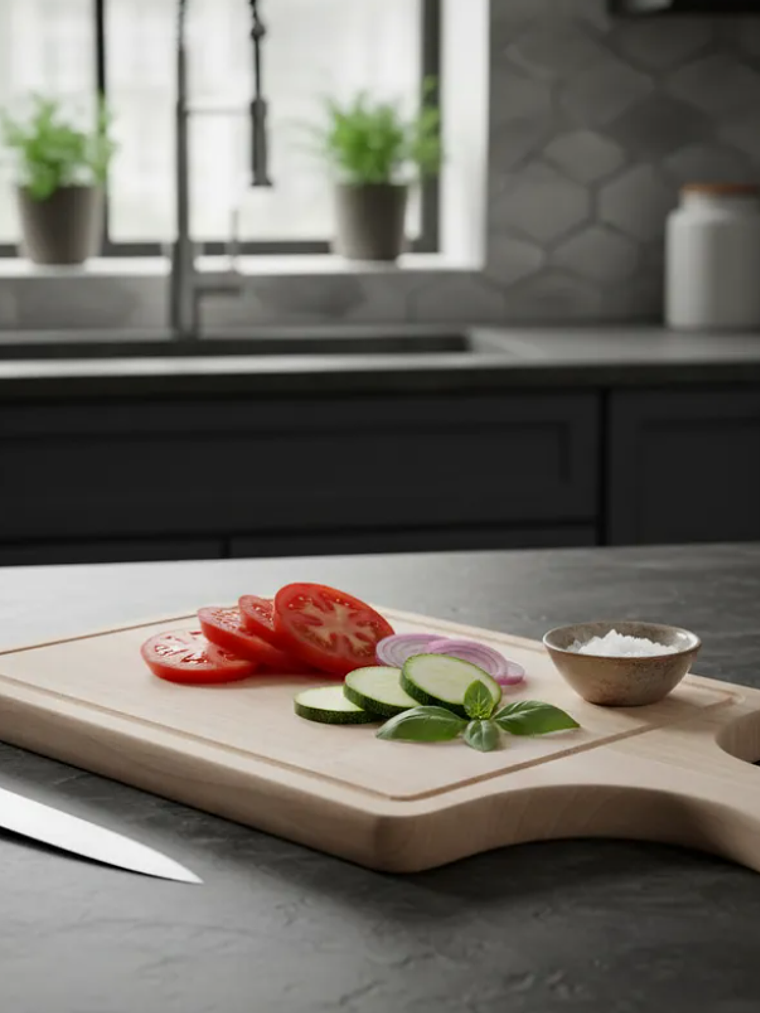 Tabla De Madera Para Picar O Picoteo Rectangular 34x14cm  1