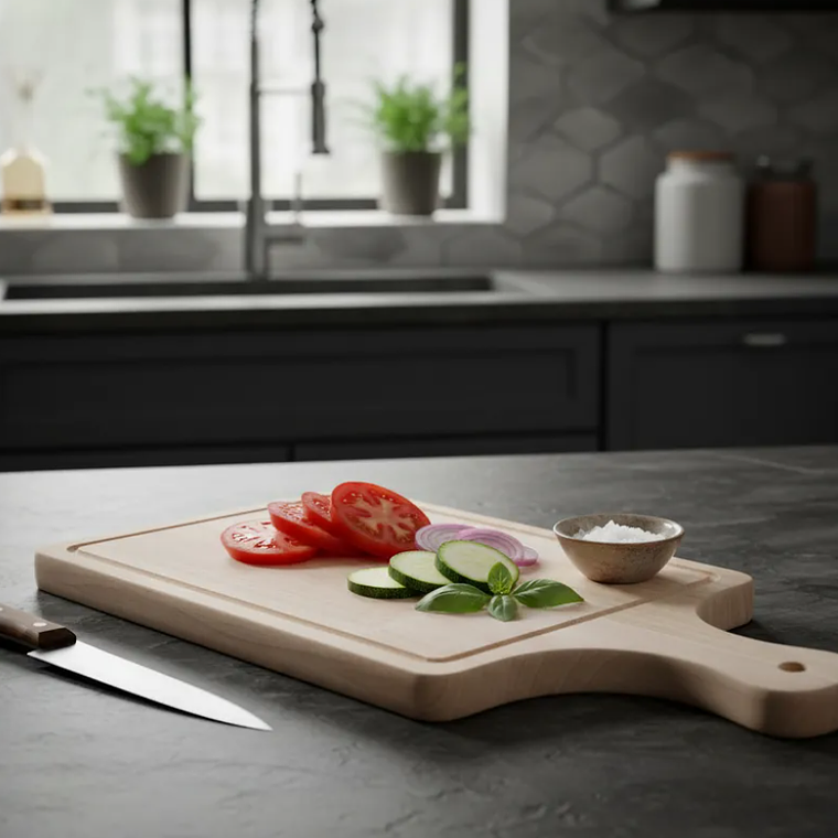 Tabla De Madera Para Picar O Picoteo Rectangular 34x14cm  1