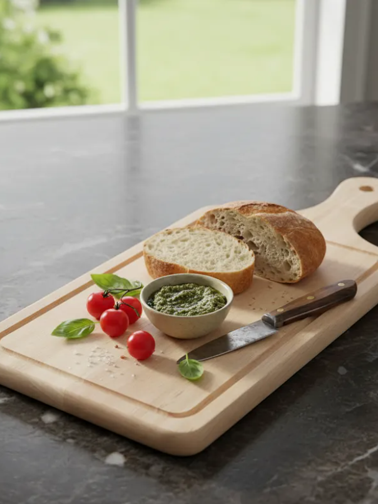 Tabla De Madera Para Picar O Picoteo Rectangular 34x14cm  5