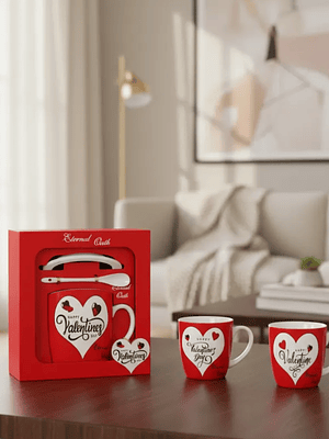Taza Con Cuchara Día De Los Enamorados San Valentín