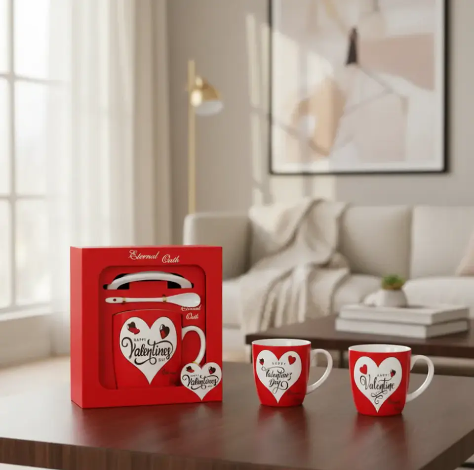 Taza Con Cuchara Día De Los Enamorados San Valentín 1