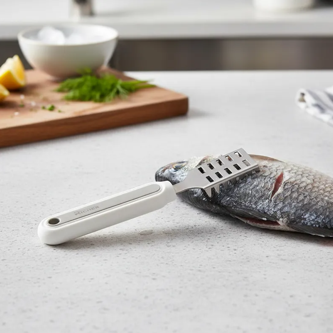Desescamador De Pescado Richer Acero Inoxidable Quita Escamas 6