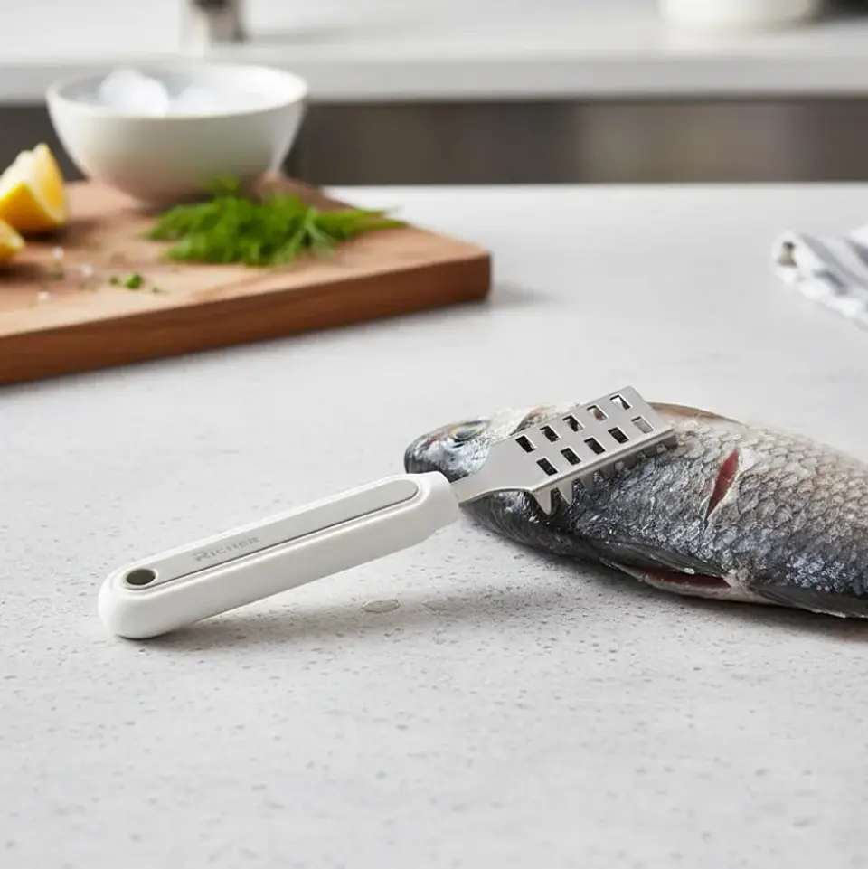 Desescamador De Pescado Richer Acero Inoxidable Quita Escamas 6