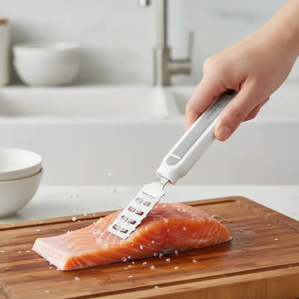 Desescamador De Pescado Richer Acero Inoxidable Quita Escamas 4