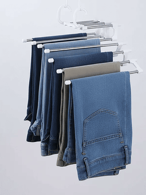 Colgador Múltiple Para Pantalones 5 En 1 Ahorra Espacio