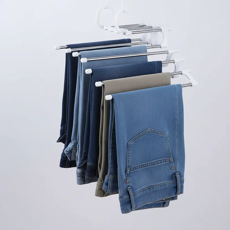 Colgador Múltiple Para Pantalones 5 En 1 Ahorra Espacio 2