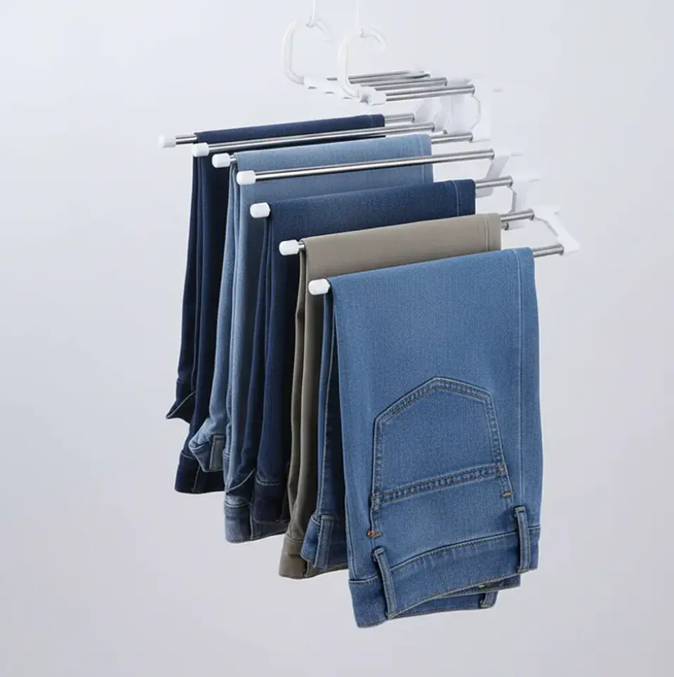 Colgador Múltiple Para Pantalones 5 En 1 Ahorra Espacio 2