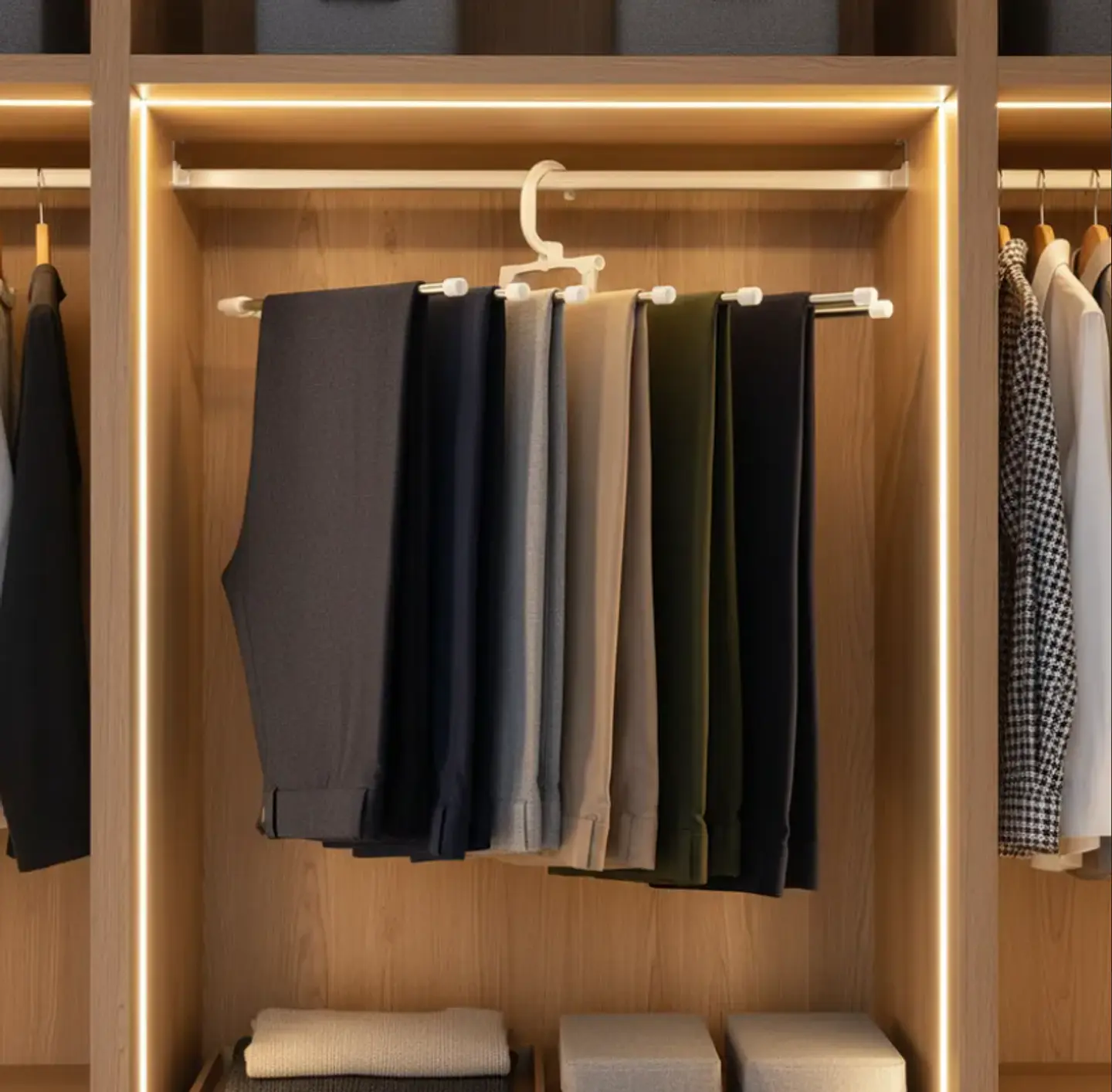 Colgador Múltiple Para Pantalones 5 En 1 Ahorra Espacio 4