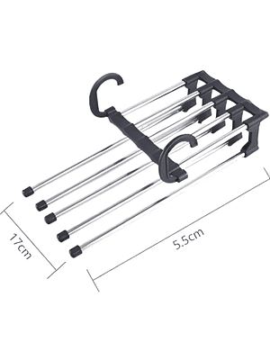 Colgador De Pantalones Múltiple 5 En 1 Organizador De Clóset