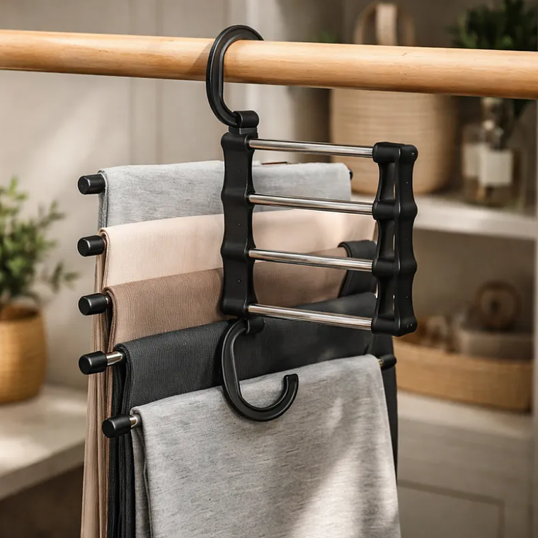 Colgador De Pantalones Múltiple 5 En 1 Organizador De Clóset 3
