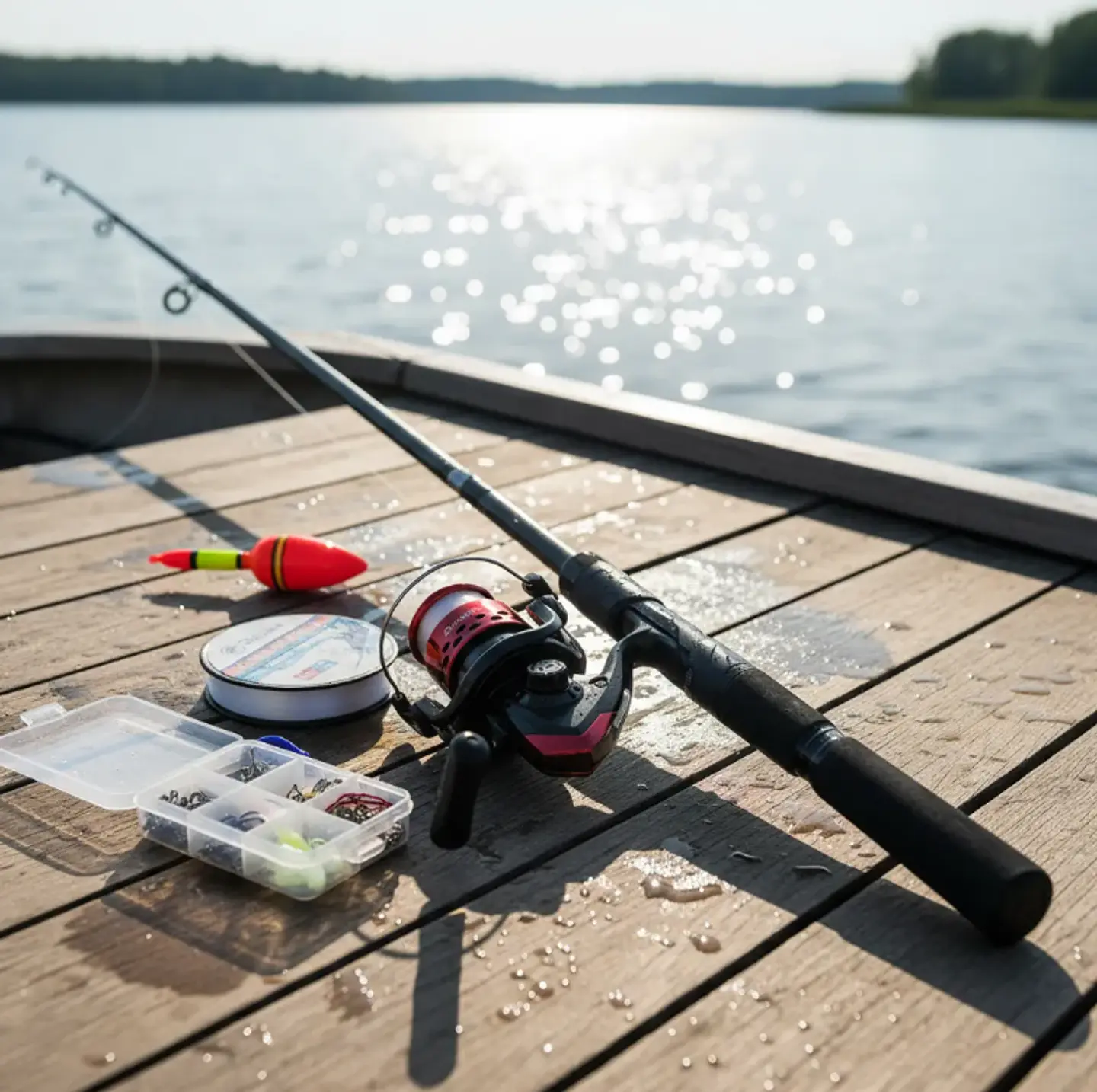 Kit De Pesca Caña Telescópica 2.1m Con Carrete Y Accesorios 1