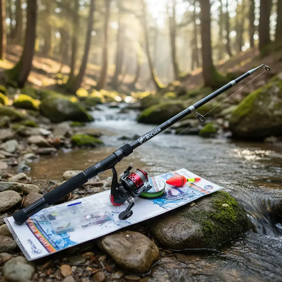 Kit De Pesca Caña Telescópica 2.1m Con Carrete Y Accesorios 5