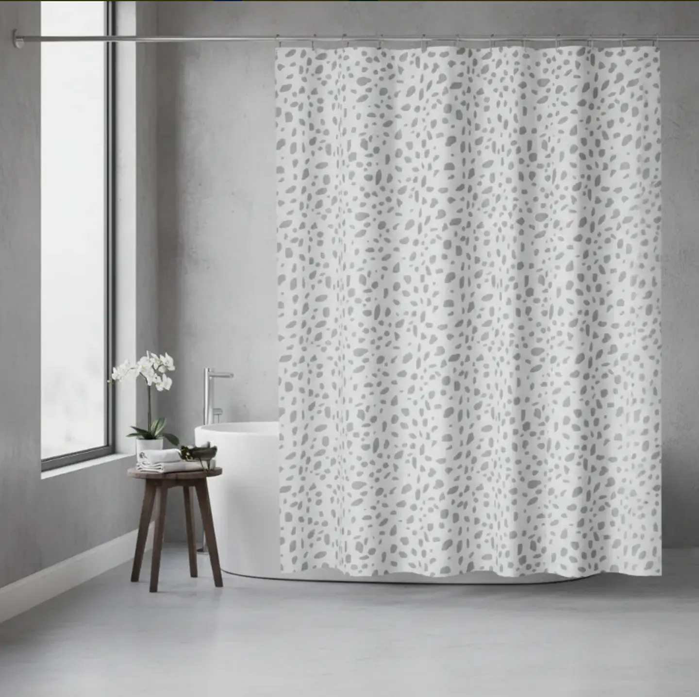 Cortina De Baño peva Poliéster Diseño Terrazo 180x180cm 2