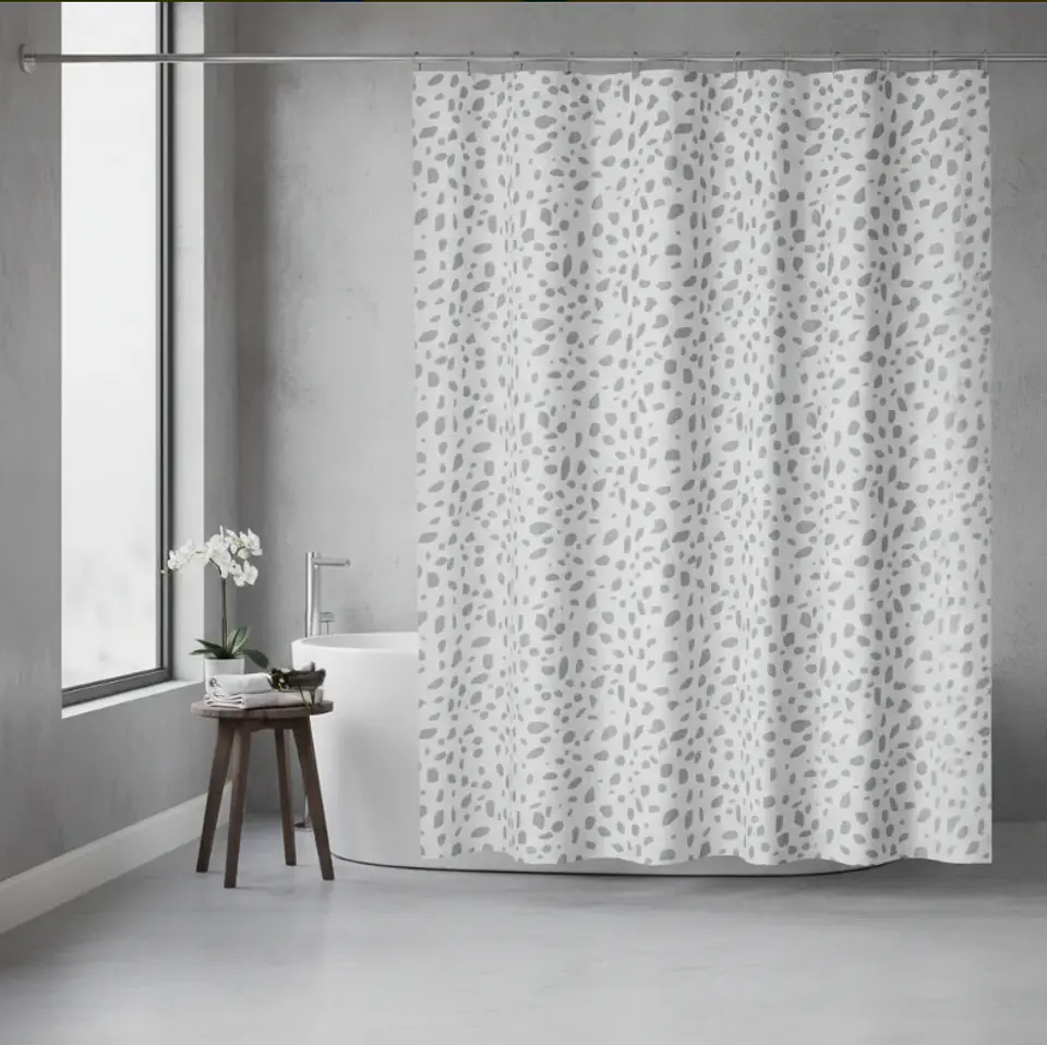 Cortina De Baño peva Poliéster Diseño Terrazo 180x180cm 2