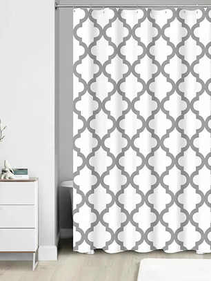 Cortina De Baño Peva Impermeable Diseño Marroquí 180x180cm