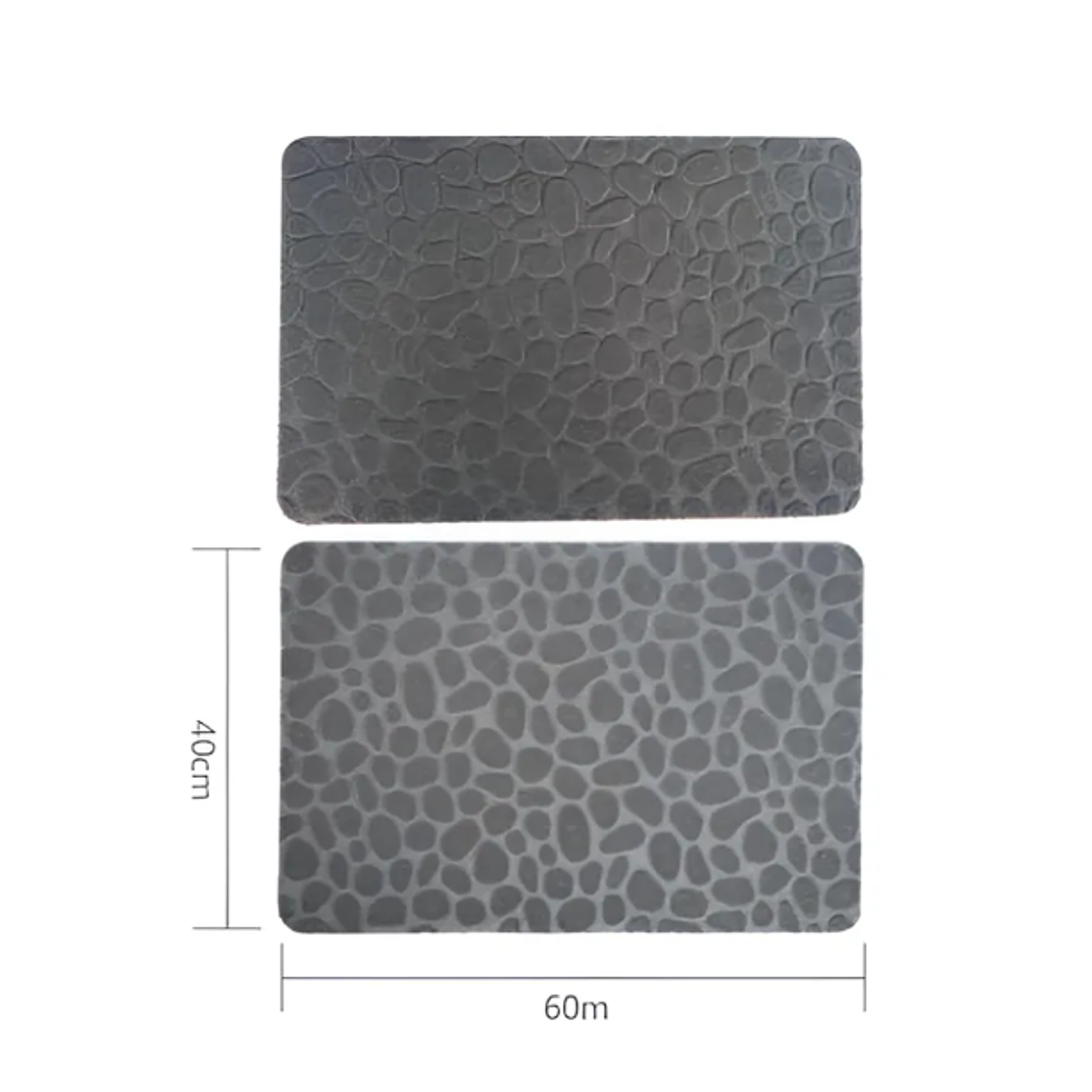 Alfombra De Baño Absorbente Antideslizante Diseño Piedra 60x40 3