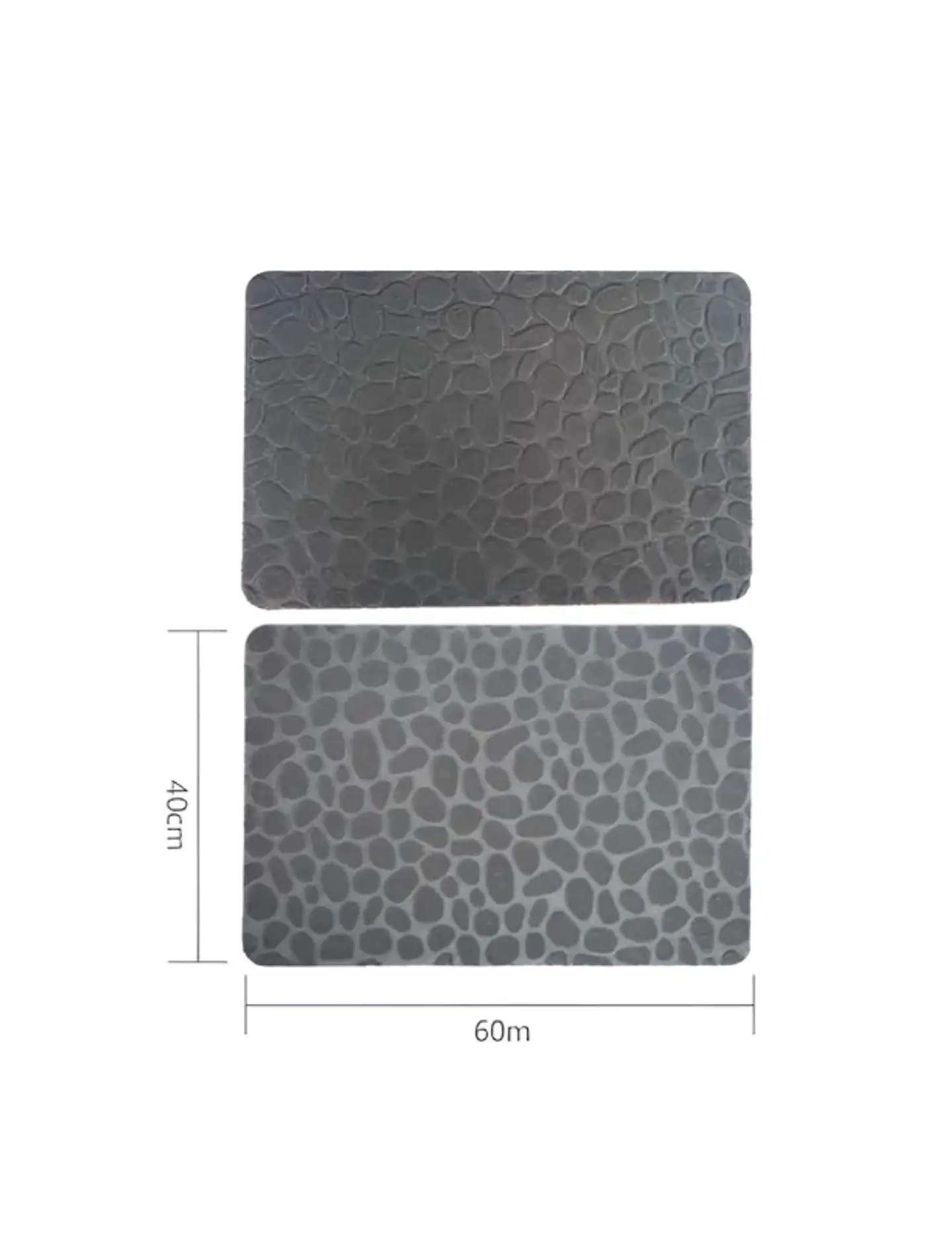 Alfombra De Baño Absorbente Antideslizante Diseño Piedra 60x40 3