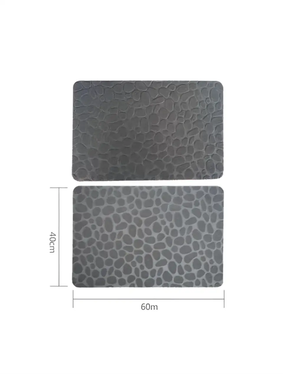 Alfombra De Baño Absorbente Antideslizante Diseño Piedra 60x40 3