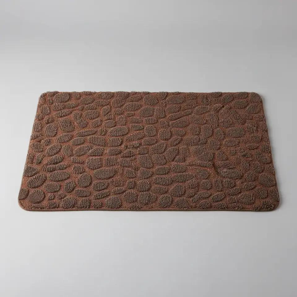 Alfombra De Baño Antideslizante Absorbente Diseño Piedra 80x50 4