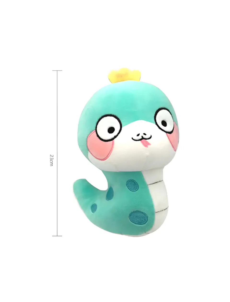 Peluche Serpiente Kawaii Con Corona Juguete Suave 23cm 3