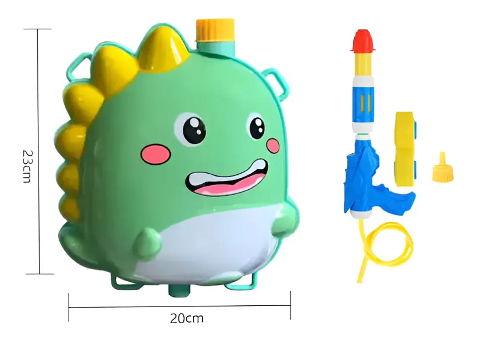 Mochila Pistola De Agua De Dinosaurio Para Niños. 4