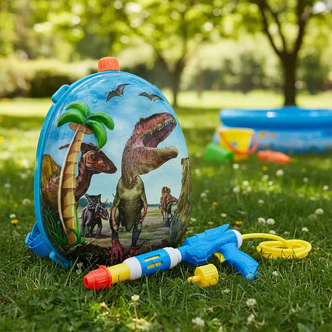 Pistola De Agua Con Mochila Diseño Dinosaurio T-rex