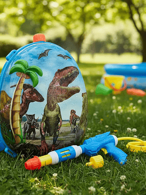 Pistola De Agua Con Mochila Diseño Dinosaurio T-rex