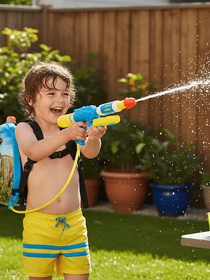 Pistola De Agua Con Mochila Diseño Dinosaurio T-rex
