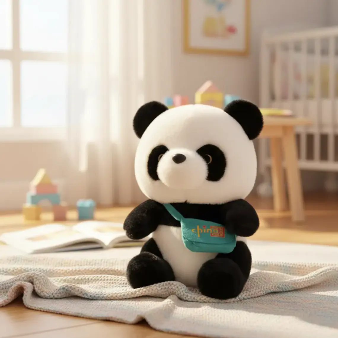 Peluche Oso Panda Kawaii con Bolso 23cm 3