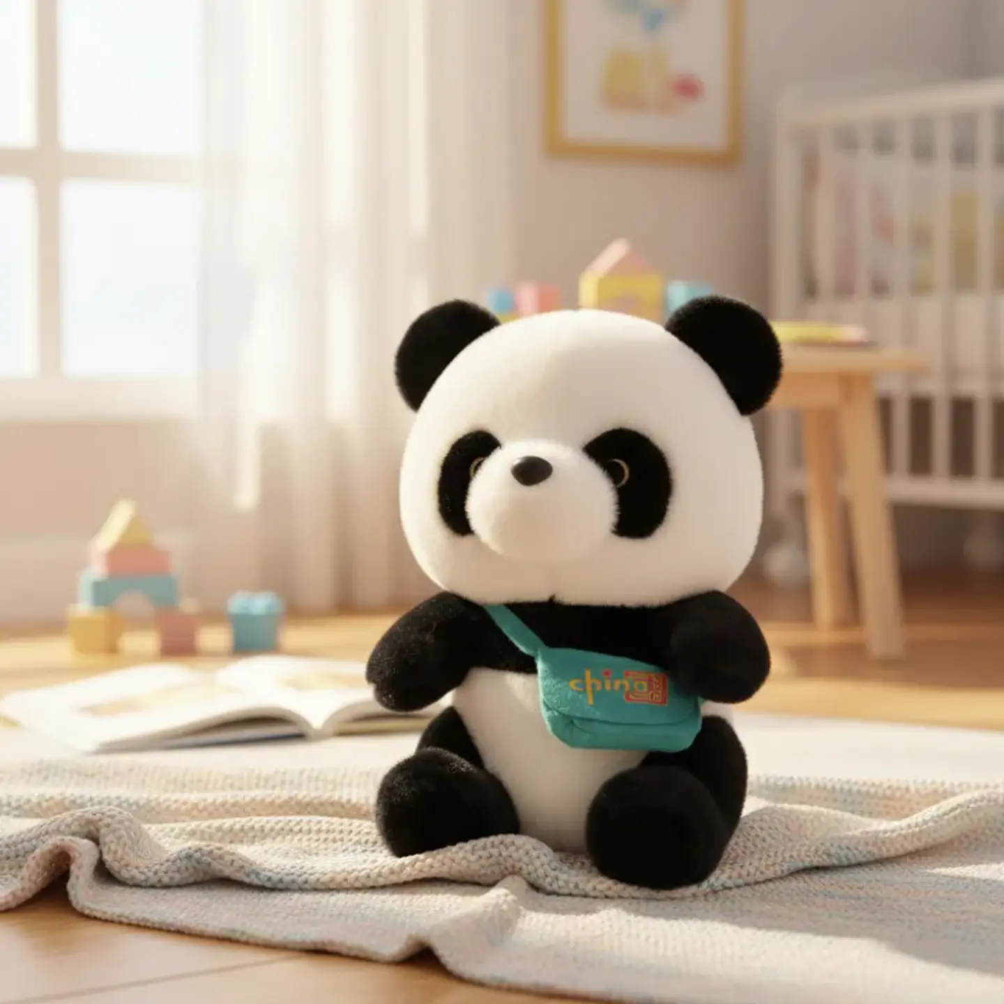 Peluche Oso Panda Kawaii con Bolso 23cm 3