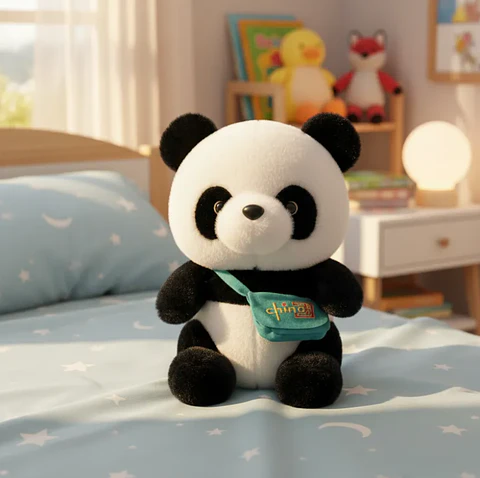 Peluche Oso Panda Kawaii con Bolso 23cm