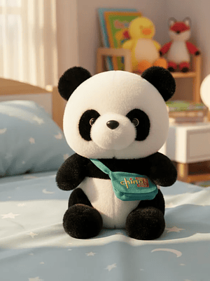 Peluche Oso Panda Kawaii con Bolso 23cm