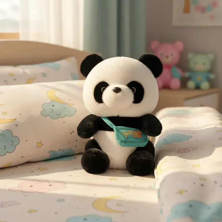 Peluche Oso Panda Kawaii con Bolso 23cm 5