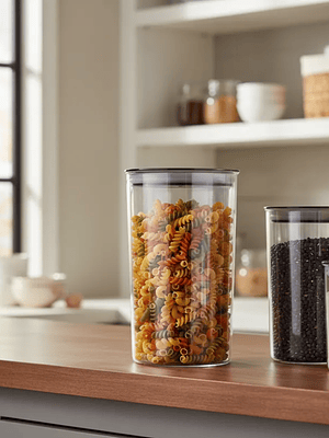 Frasco Contenedor Hermético Acrílico 1200ml Cocina Alimento